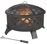 Seasonal Trends KLF-150509 Fire Pit, 32 in OAW, 32 in OAD, 22-3/4 in OAH, Round, Steel