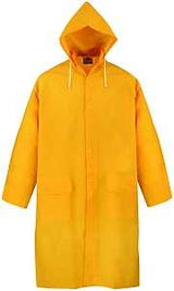 Diamondback PY-800L Raincoat, L, Polyester/PVC, Yellow, Comfortable Corduroy Collar, Double Fly Snap Closure, Knee