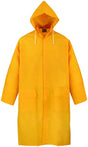 Diamondback PY-800L Raincoat, L, Polyester/PVC, Yellow, Comfortable Corduroy Collar, Double Fly Snap Closure, Knee