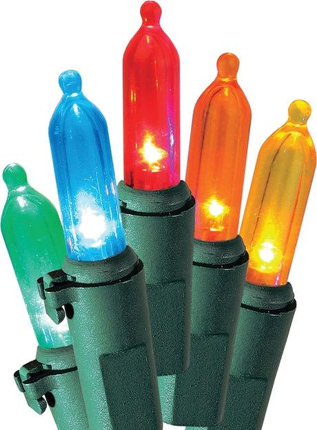 Sylvania V40841-49 Light Set, Christmas, 120 V, 4.8 W, 100-Lamp, LED Lamp, Blue/Green/Orange/Red/Yellow Lamp