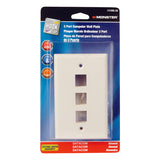 Monster Just Hook It Up Almond 3 gang Plastic Keystone Wall Plate 1 pk