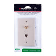 Monster Just Hook It Up Ivory 1 gang Plastic Coaxial Wall Plate 1 pk
