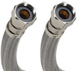 Fluidmaster B1H18 High-Flexible Water Heater Connector, 3/4 in, FIP, Stainless Steel, Nickel, 18 in L
