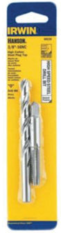 Irwin 80238 Tap and Drill Bit Set, HCS/HSS, 3/8-16 NC Tap