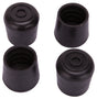 ProSource FE-50636-PS Furniture Leg Tip, Round, Rubber, Black, 1 in Dia, 1-1/2 in H