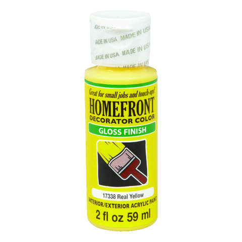 Homefront Gloss Real Yellow Hobby Paint 2 oz, Pack of 3