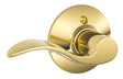 Schlage F Series F170V ACC 605 LH Left Hand Dummy Lever, Mechanical Lock, Bright Brass, Residential, Metal, Left Hand
