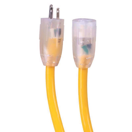 Monster Just Power It Up Outdoor 50 ft. L Yellow Extension Cord 10/3 SJTW, Pack of 2