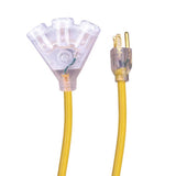 Monster Just Power It Up Outdoor 2 ft. L Yellow Extension Cord 12/3 SJTW