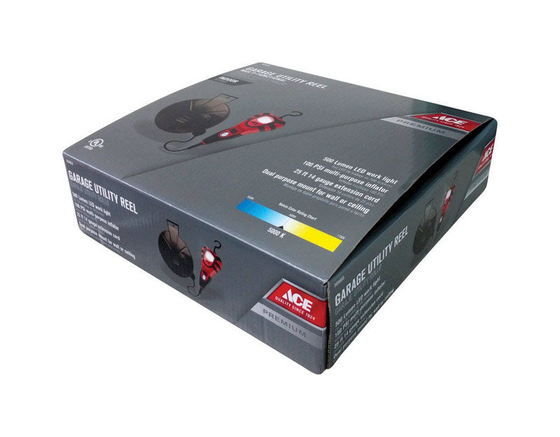 Ace 25 ft. L Plastic Automatic Retractor 3 in 1 Power Reel w/Inflator