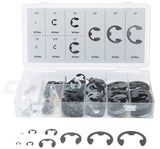 ProSource 61105 E-Clip Assortment, Clamping Range: 1/16, 1/8, 3/16, 1/4, 3/8, 1/2, 5/8, 3/4, 7/8 in, Steel, Black