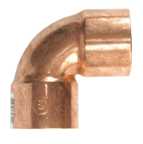 NIBCO 1-1/2 in. Sweat X 1-1/2 in. D Sweat Copper 90 Degree Elbow 1 pk