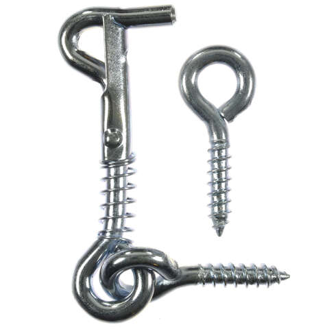 Ace Small Zinc-Plated Silver Steel 2 in. L Hook and Eye 1 pk, Pack of 5