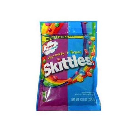 Skittles Mash Ups Tropical and Wildberry Candy 7.2 oz, Pack of 12