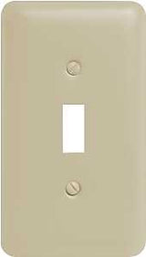 Amerelle 935TAL Wallplate, 5 in L, 2-13/16 in W, 1 -Gang, Steel, Light Almond