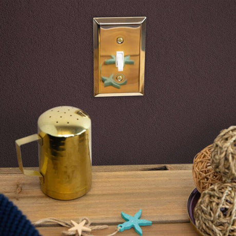 Amerelle Century Polished Brass 3 gang Stamped Steel Toggle Wall Plate 1 pk