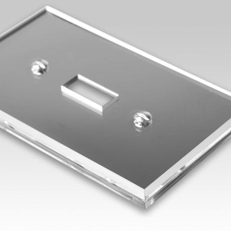 Amerelle Mirror Clear 1 gang Acrylic Toggle Wall Plate 1 pk