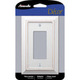 Amerelle Savannah White 1 gang Wood Decorator Wall Plate 1 pk
