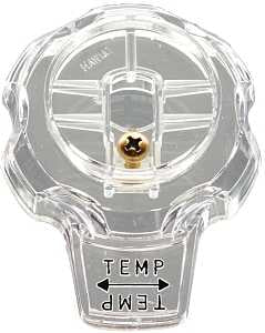 Danco 88202 Faucet Handle, Knob, Specifications: 3 in OD, 3-3/4 in Dia Base, Acrylic