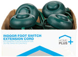 Home Plus Indoor 6 ft. L Green Extension Cord with Foot Switch 18/2, Pack of 6