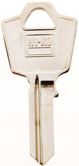 Hy-Ko 11010ES9 Key Blank, Brass, Nickel, For: ESP Vehicle Locks, ES9 Key Number, Pack of 10