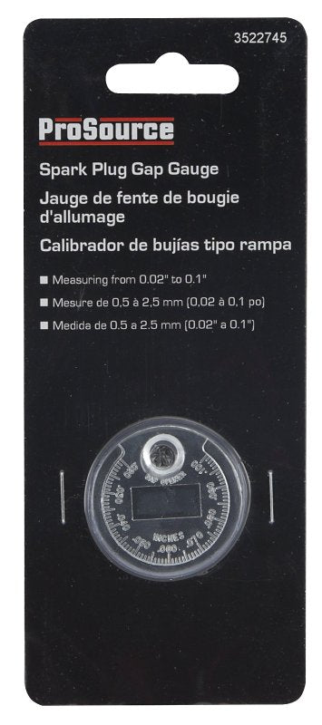 ProSource SP0629 Spark Plug Gap Gauge, Functions: Tapered Edge for Measuring and Adjusting Spark Plug Gap, Zinc Alloy, Pack of 12