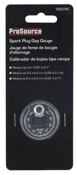 ProSource SP0629 Spark Plug Gap Gauge, Functions: Tapered Edge for Measuring and Adjusting Spark Plug Gap, Zinc Alloy, Pack of 12