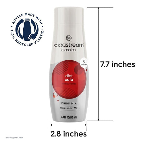 Sodastream Classics 1424221012 Soda Drink Mix, Water, Diet Cola, 14.9 fl-oz Bottle
