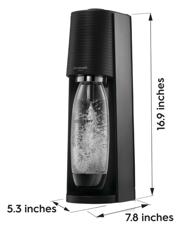 Sodastream TERRA Series 1012811011 Sparkling Water Maker Kit, 1 L Bottle, Black, Pack of 2