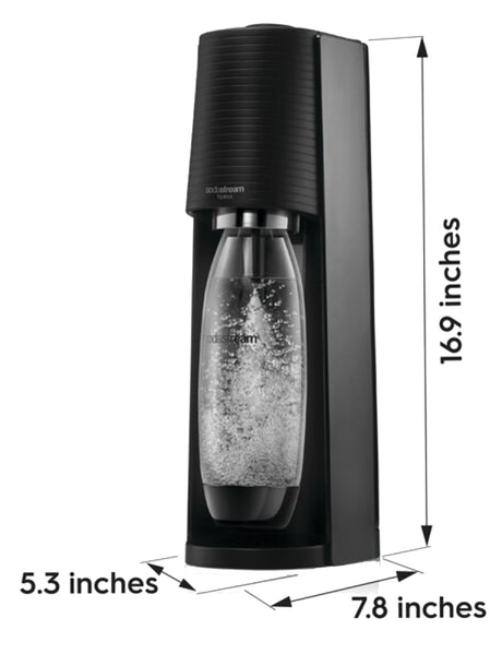 Sodastream TERRA Series 1012811011 Sparkling Water Maker Kit, 1 L Bottle, Black, Pack of 2