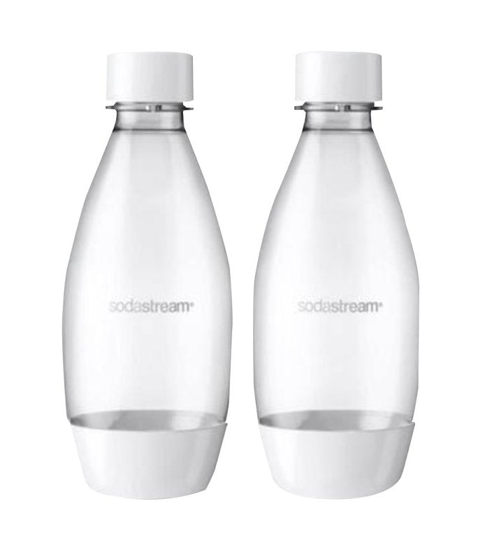 Sodastream 1748261010 Carbonator Bottle, 0.5 L Capacity, Plastic, White, Pack of 2