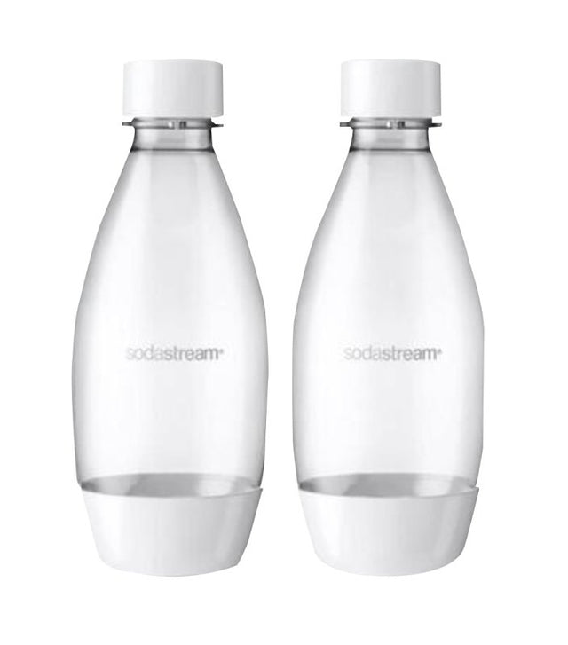Sodastream 1748261010 Carbonator Bottle, 0.5 L Capacity, Plastic, White, Pack of 2