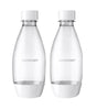 Sodastream 1748261010 Carbonator Bottle, 0.5 L Capacity, Plastic, White, Pack of 2