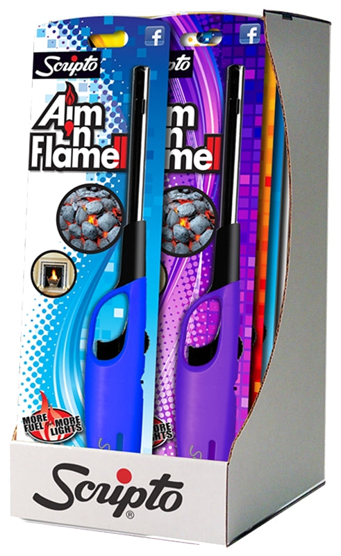 Scripto Aim'N Flame BGM9-1/12ORG-C Utility Lighter, Pack of 12