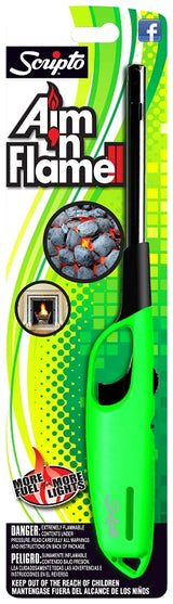 Scripto Aim'N Flame BGM9-1/12ORG-C Utility Lighter, Pack of 12