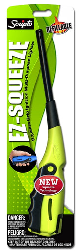 Scripto Aim 'n Flame EZ-SQUEEZE Series BGM27-1/12CD Multi-Purpose Lighter, Assorted, Ergonomic Handle, Pack of 12