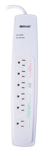 Southwire Woods 3 ft. L 6 outlets Smart-Enabled Surge Protector White 1780 J