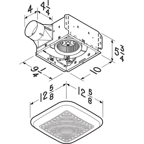 Broan-NuTone Flex Series 110 CFM 1.5 Sones Bathroom Ventilation Fan with Lighting