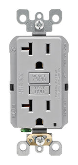 Leviton 20 amps 125 V Gray GFCI Outlet 5-20R 1 pk