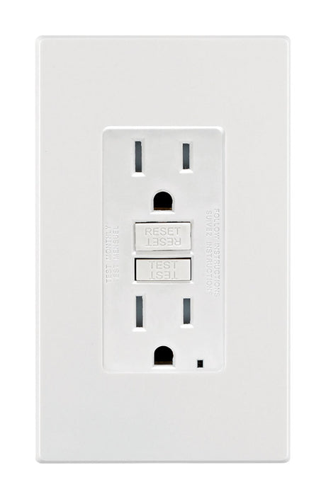 Leviton 15 amps 125 V White Outlet/Wallplate 5-15R 1 pk