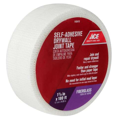 Ace 180 ft. L X 1-7/8 in. W Fiberglass Mesh White Self Adhesive Drywall Joint Tape, Pack of 6