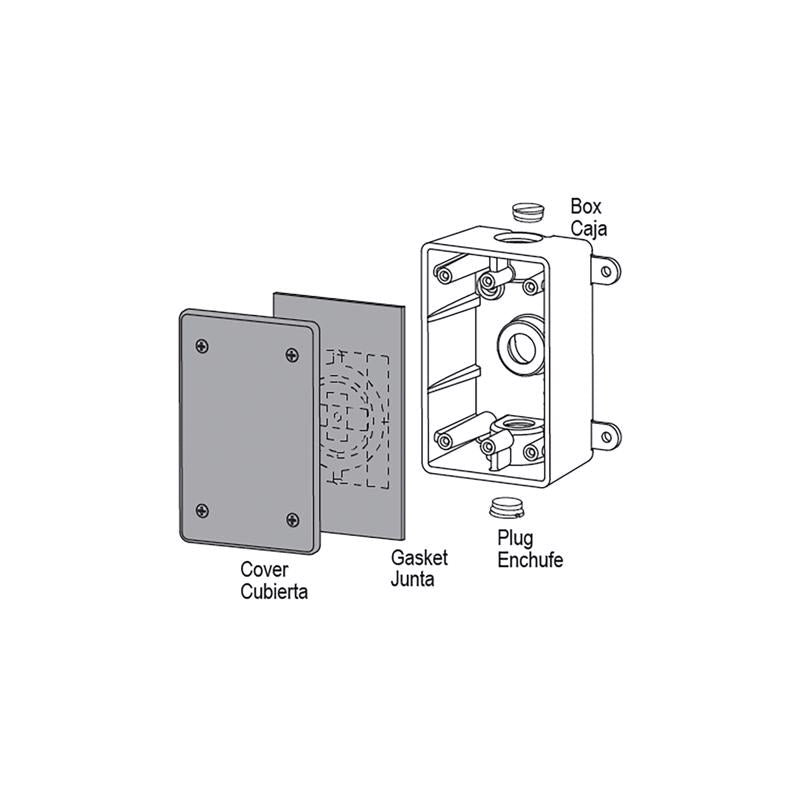 Sigma Engineered Solutions Rectangle Plastic 1 gang 4.63 in. H X 2.87 in. W Flat Box Cover