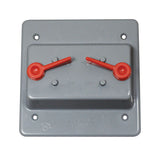 Sigma Engineered Solutions Square Plastic 2 gang 4.84 in. H X 4.84 in. W Toggle Switch Cover