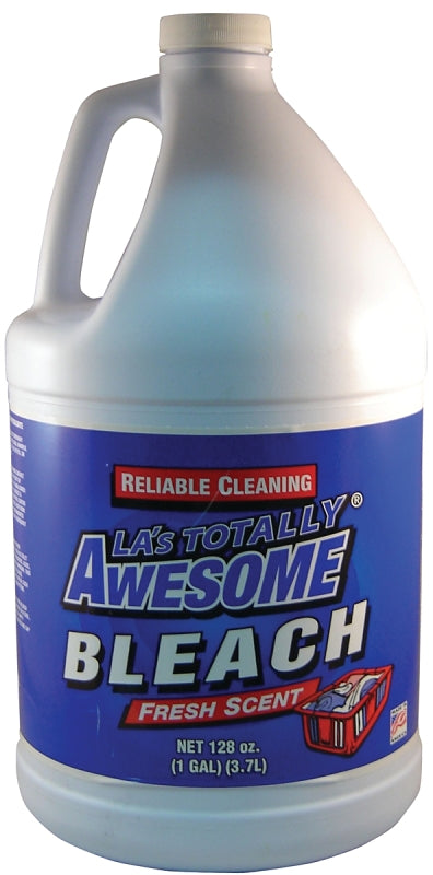 LA's TOTALLY AWESOME 339 Bleach, 128 oz Bottle, Liquid, Fresh Floral, Pack of 4