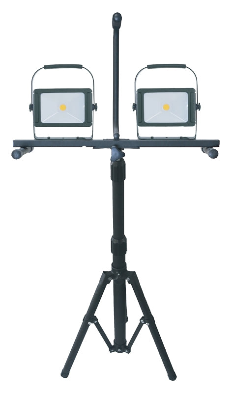 PowerZone O-YWL-10000DT Work Light, 60 Hz, 2-Lamp, LED Lamp, 10000 Lumens, 4000 K Color Temp, Black