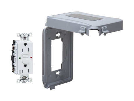 TayMac Rectangle Thermoplastic 1 gang 6.11 in. H X 4.02 in. W In-Use Cover