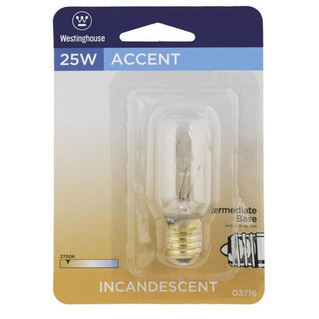 Westinghouse 25 W T8 Tubular Incandescent Bulb E17 (Intermediate) Warm White 1 pk, Pack of 6