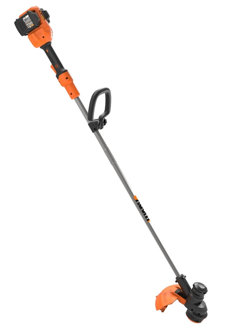 Worx WG183 Cordless String Trimmer, Battery Included, 2 Ah, 40 V, 0.065 in Dia Line, Adjustable, Auxiliary Handle