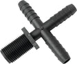 Green Leaf T 38 C P 1PK Hose to Pipe Cross, Nozzle, Polypropylene, For: Center of Boom Sections as a Main Feed Line