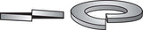 HILLMAN 3/8 in. D Zinc-Plated Steel Split Lock Washer 100 pk